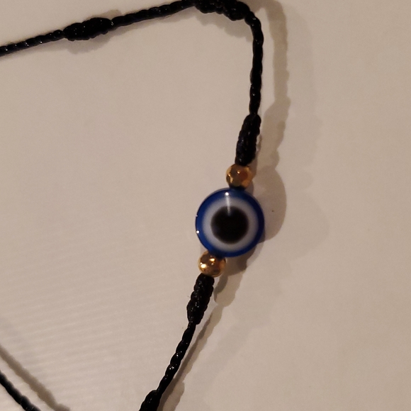 Evil eye bracelet with black string - Picture 2 of 2